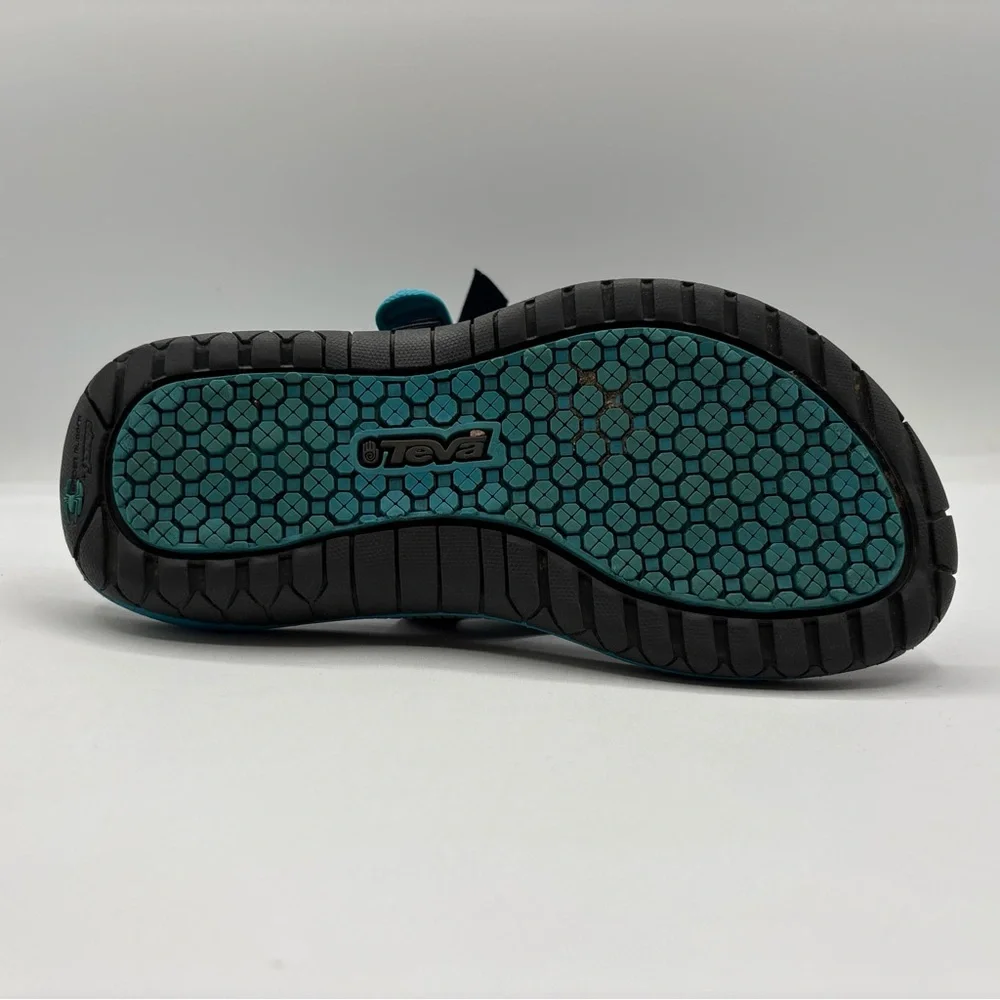 Teva Bomber Flip Flops Mens Size 5 Black/Blue Slip On Thong Slides Sandals Beach